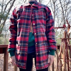 vintage 100% cotton plaid jacket